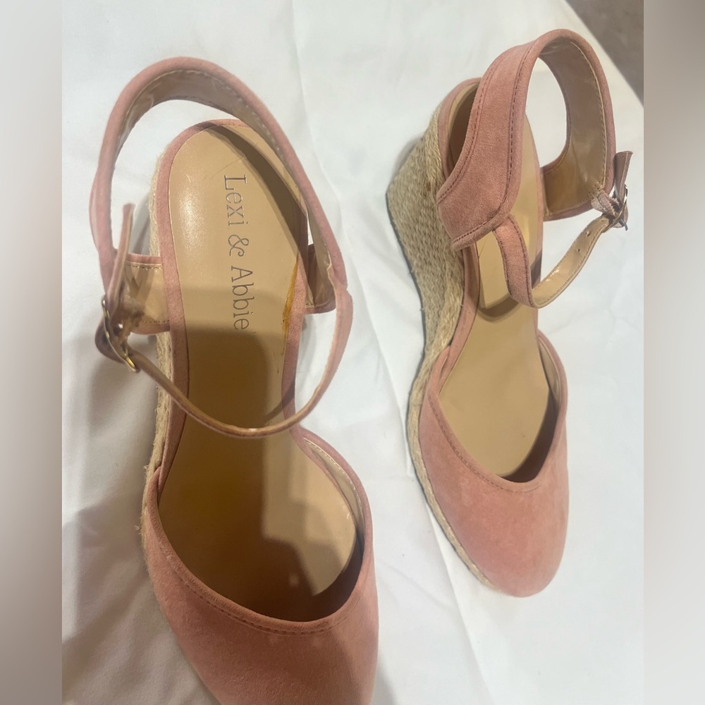 Blush Espadrille Wedges Lexi & Abbie - Picture 2 of 12